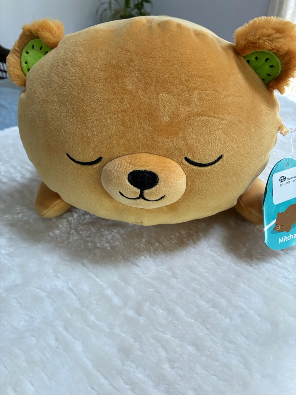 Mitchard Weighted Brown Plush Bear Pet Bed Pillow